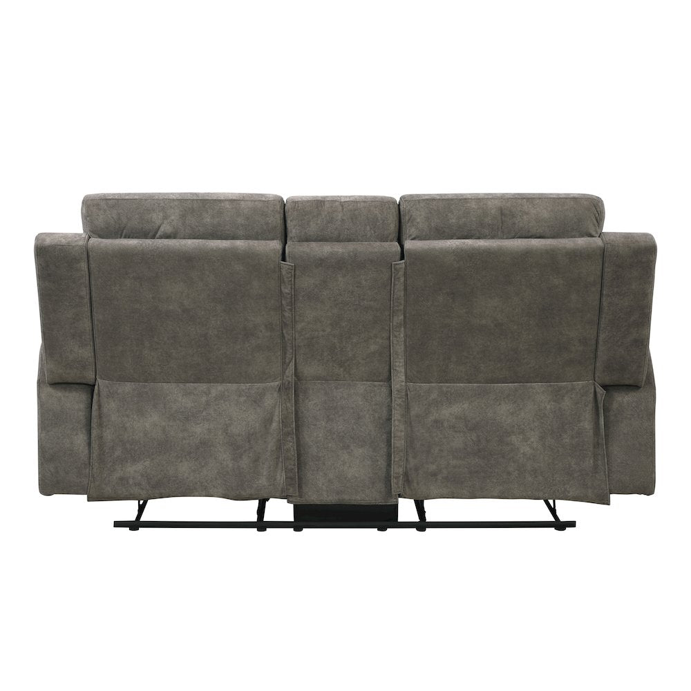 Muncie Microfiber 2pc Set: Sofa, Love in Brown