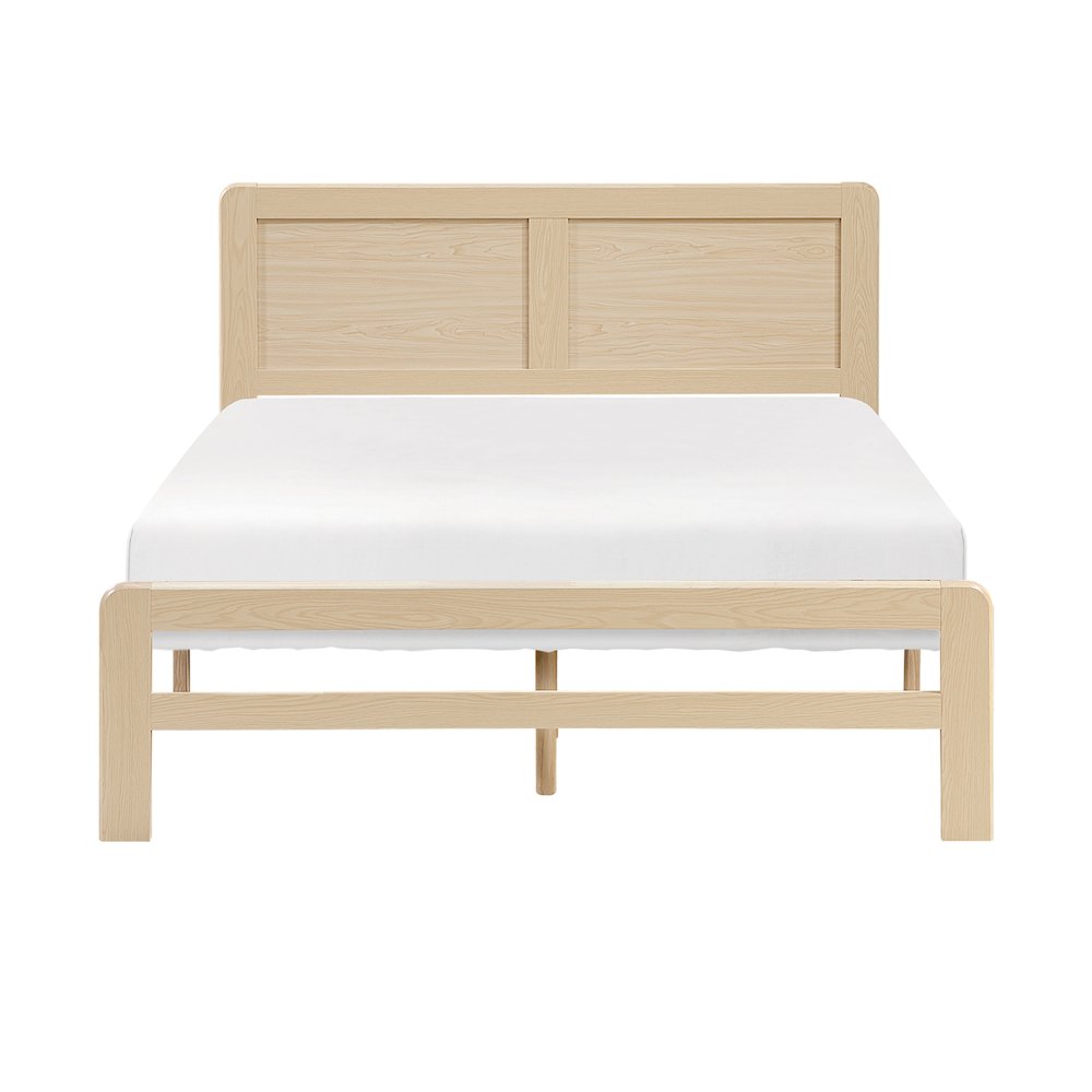 Carter Asian Hardwood Full Platform Bed in Natural