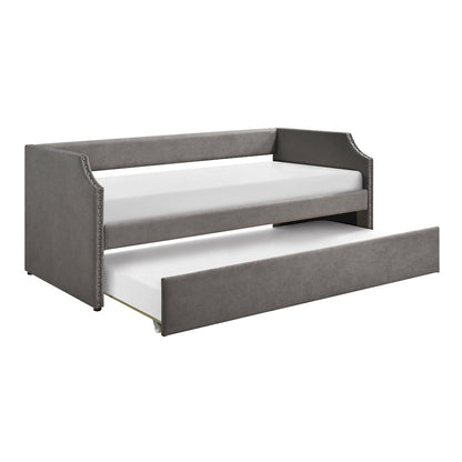 Shiloh Textured Daybed with Trundle in Dark Gray