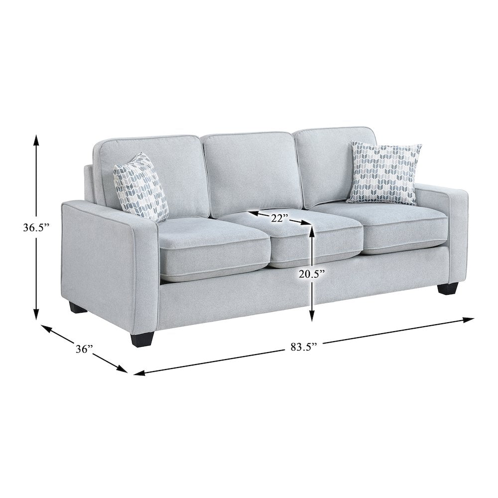 Gael Textured Sofa in Gray