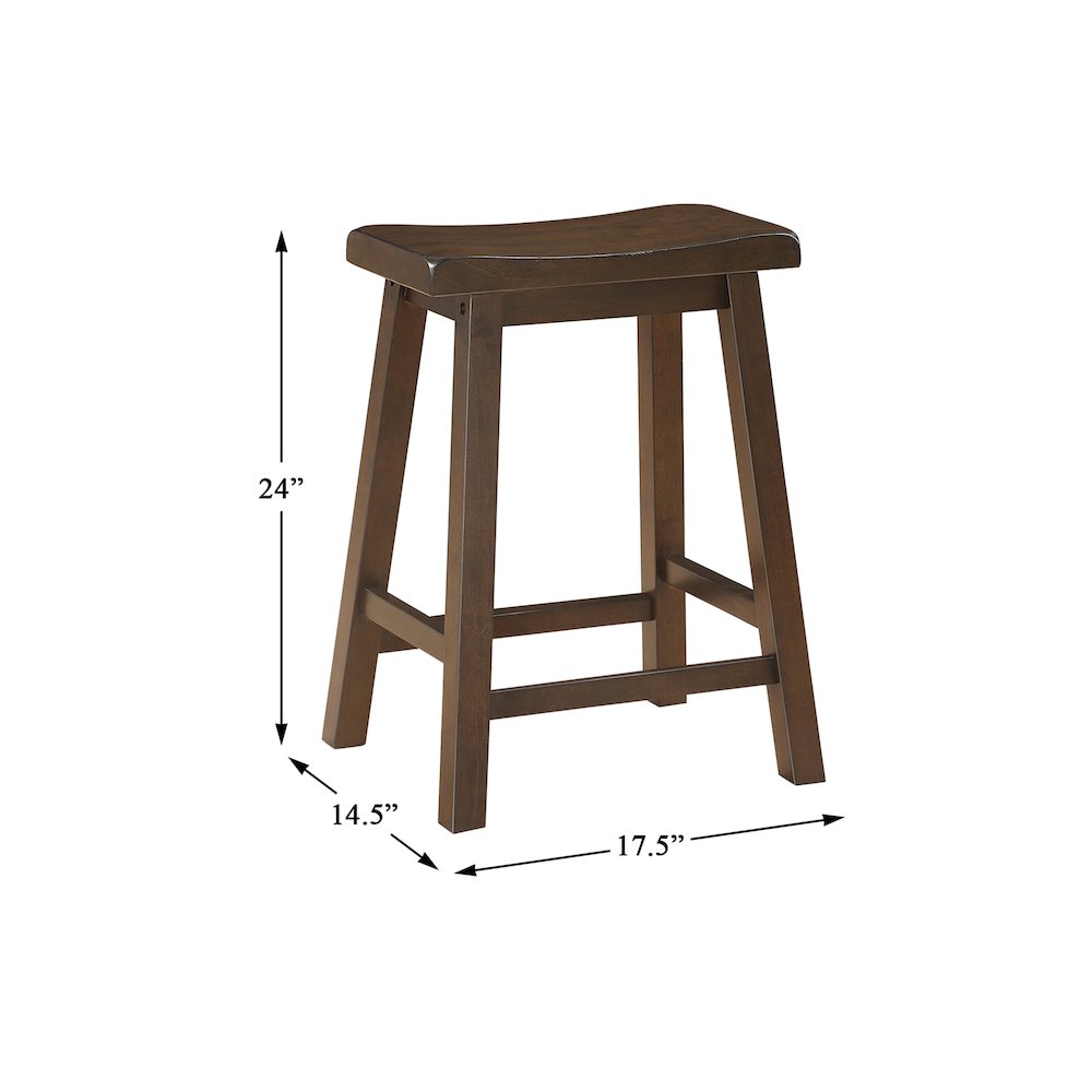 Bracknell Wood Counter Height Set (Set of 3) in Brown Cherry