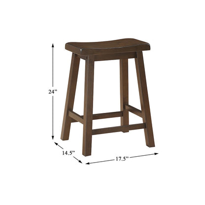 Bracknell Wood Counter Height Set (Set of 3) in Brown Cherry