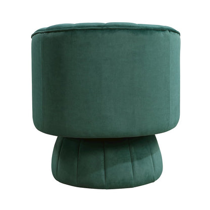 Lonita Velvet Swivel Chair in Dark Green
