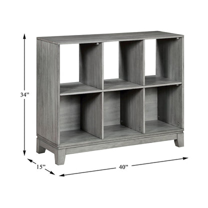 Garretson Acacia Bookcase in Gray