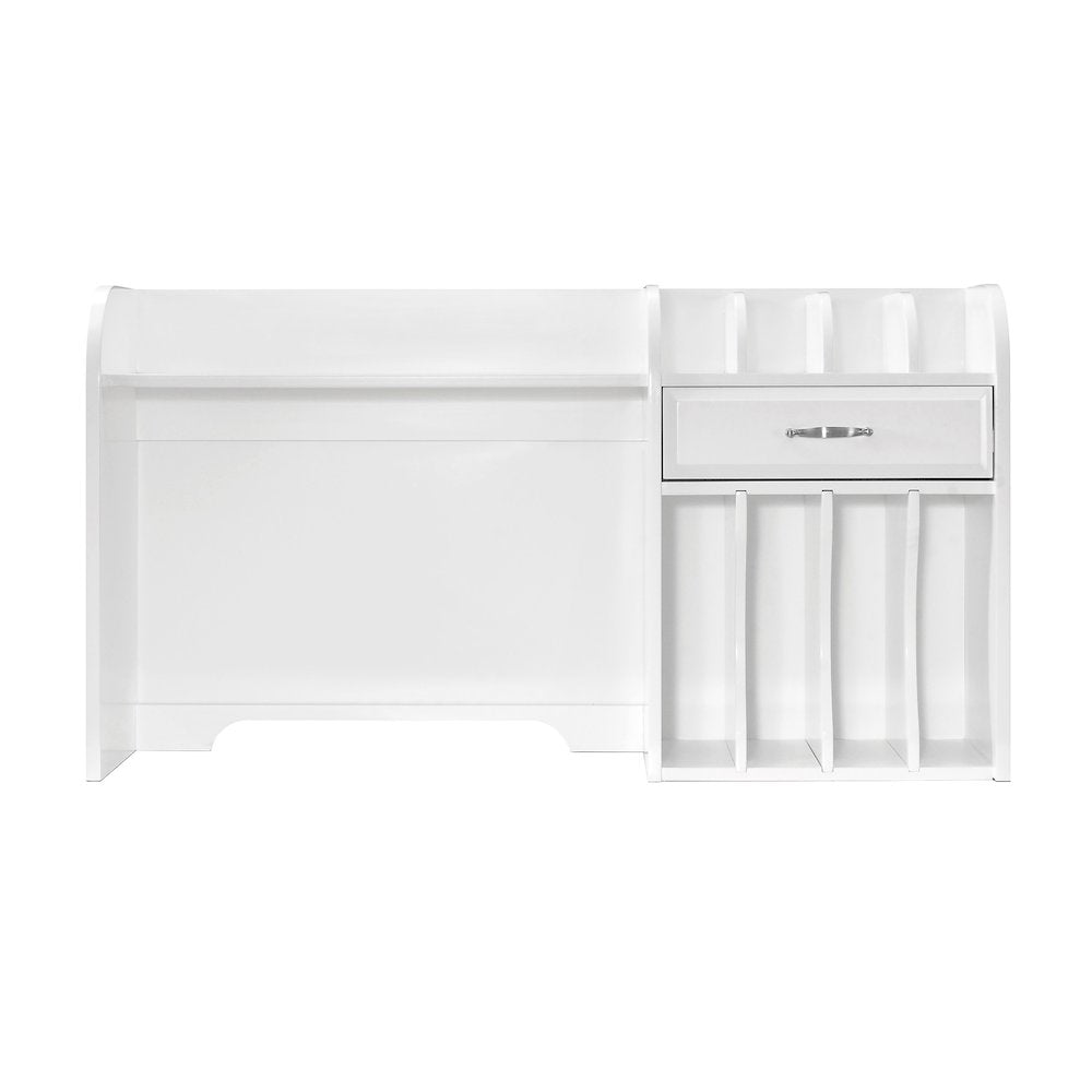 Blanche Asian Hardwood Hutch in White