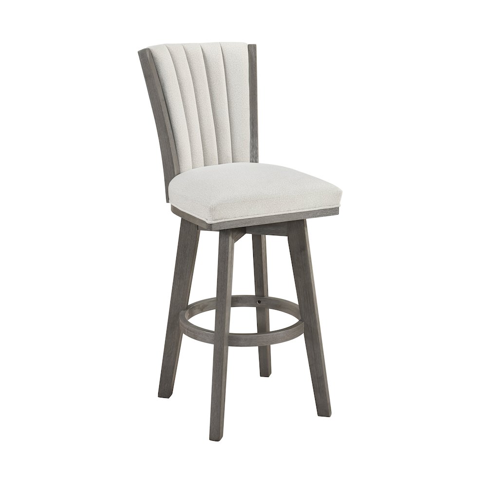 Corvallis Velvet Pub Height Swivel Stool, Set of 2 in Beige
