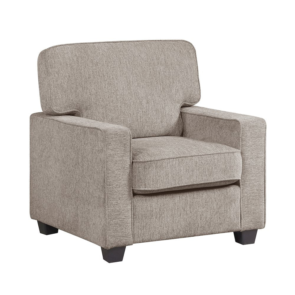 Frances Chenille 3pc Set: Sofa, Love, Chair in Taupe