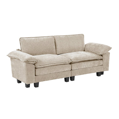 Dublin Chenille Love Seat in Taupe
