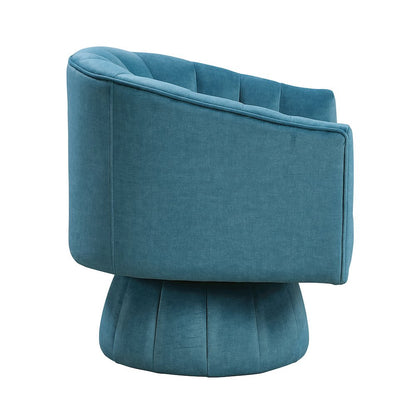Lonita Velvet Swivel Chair in Dark Teal