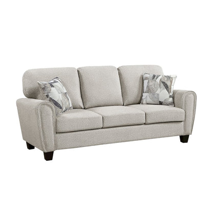 Lemond Chenille 3pc Set: Sofa, Love, Chair in Gray