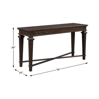 Tobias Poplar Sofa Table in Espresso
