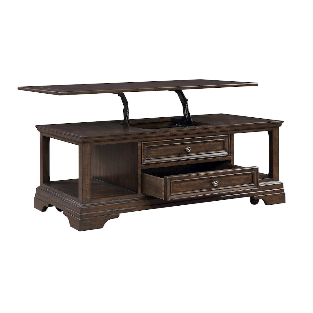Tobias Poplar Lift Top Cocktail Table in Espresso