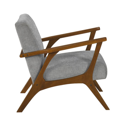 Arden Chenille Accent Chair in Gray