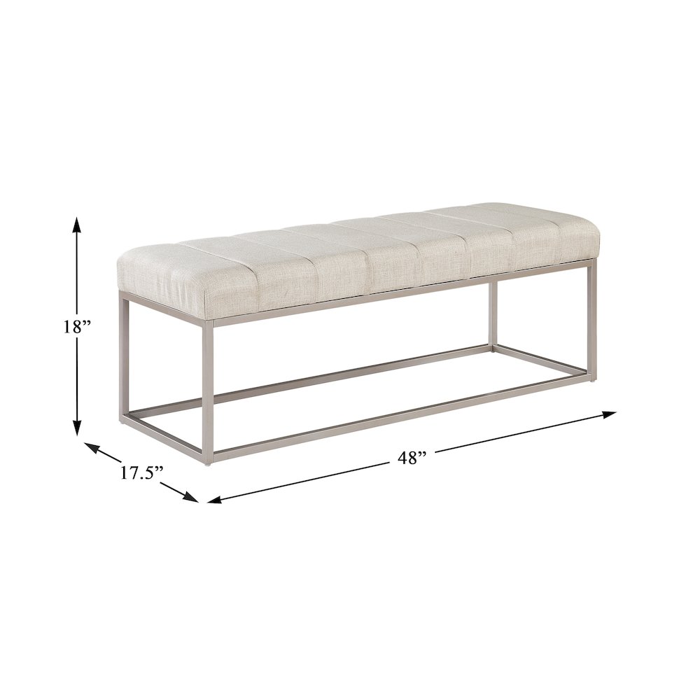 Wendell Textured Bench in Beige