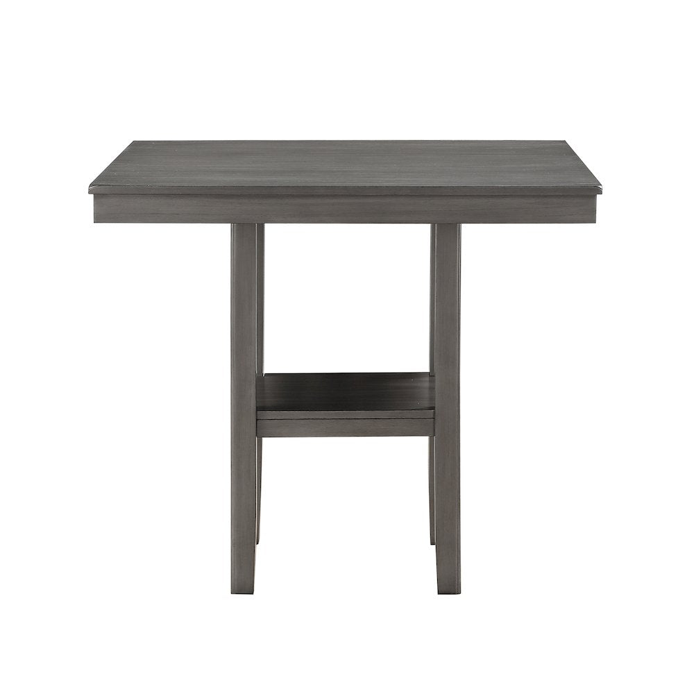 Sharon Wood Veneer Counter Height Dining Table Set (Set of 5) in Gray