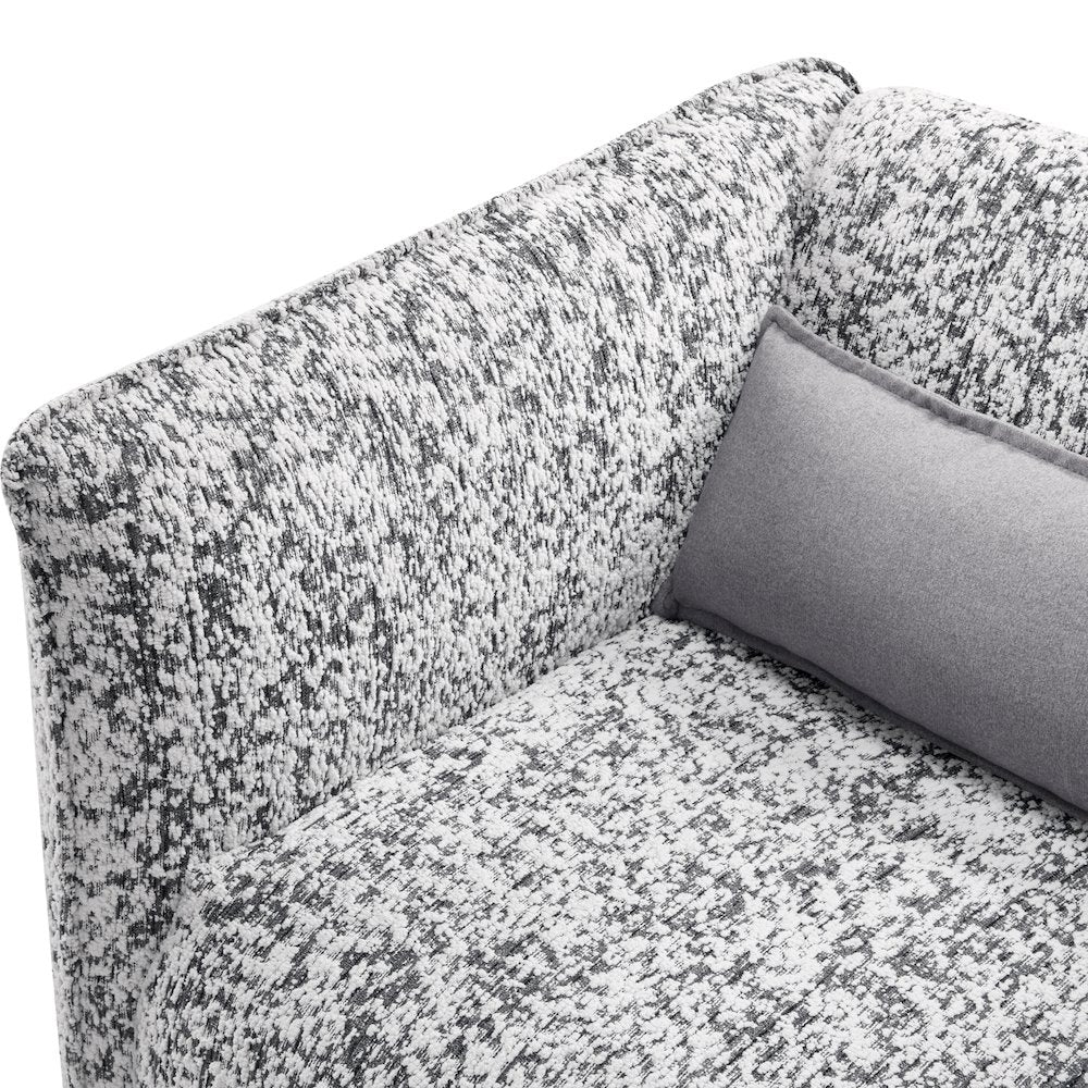 Finnegan Jacquard Swivel Chair in Gray