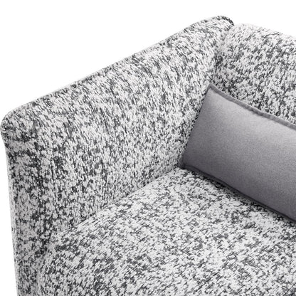 Finnegan Jacquard Swivel Chair in Gray
