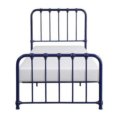 Bethany Metal Twin Metal Platform Bed in Blue