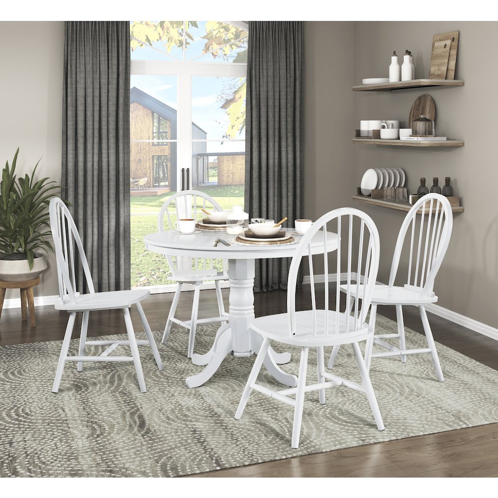 Shelby Wood Dining Room Side Chair, set of 2 in White