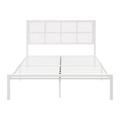 Sanibel Metal Queen Metal Platform Bed in White