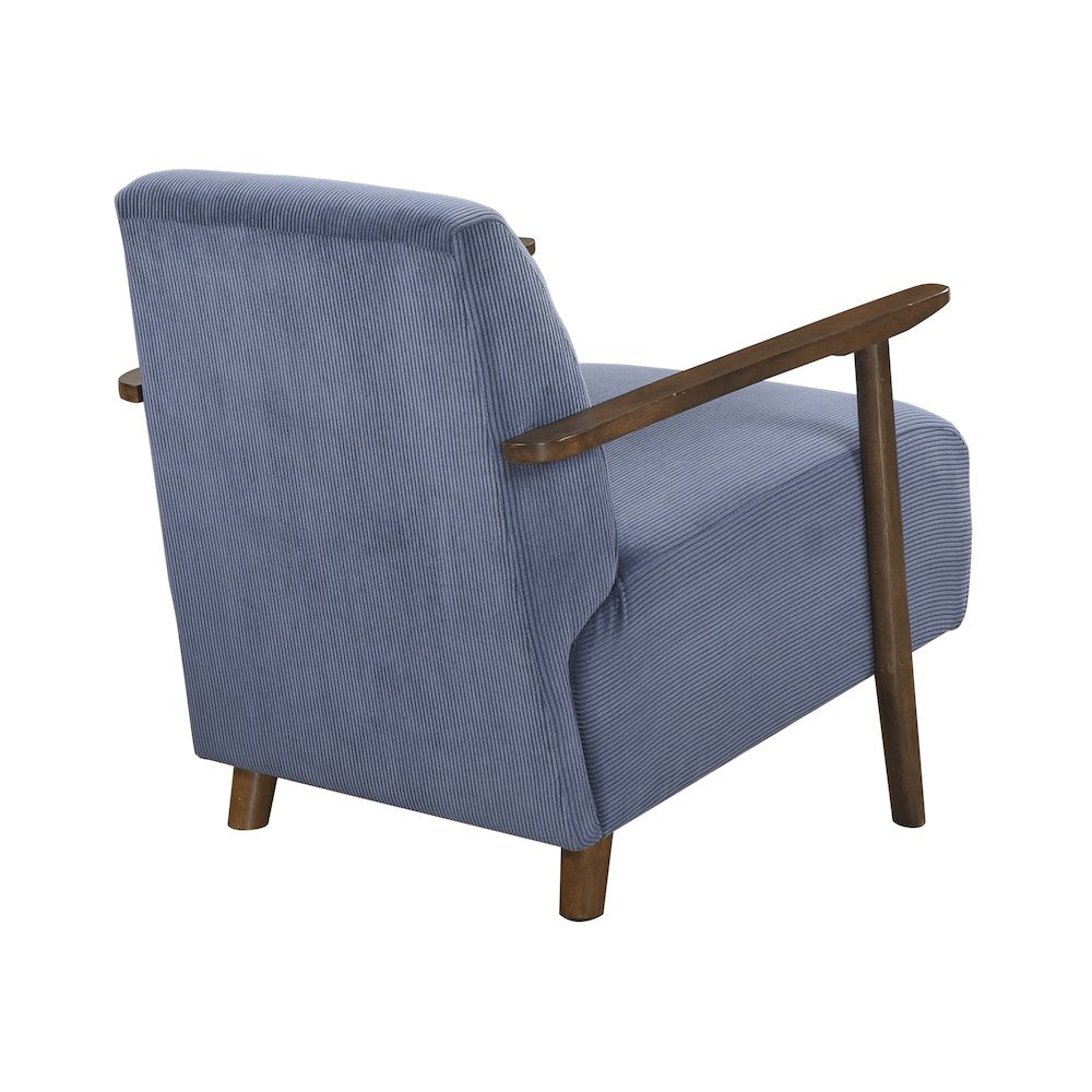 Ezra Corduroy Accent Chair in Blue