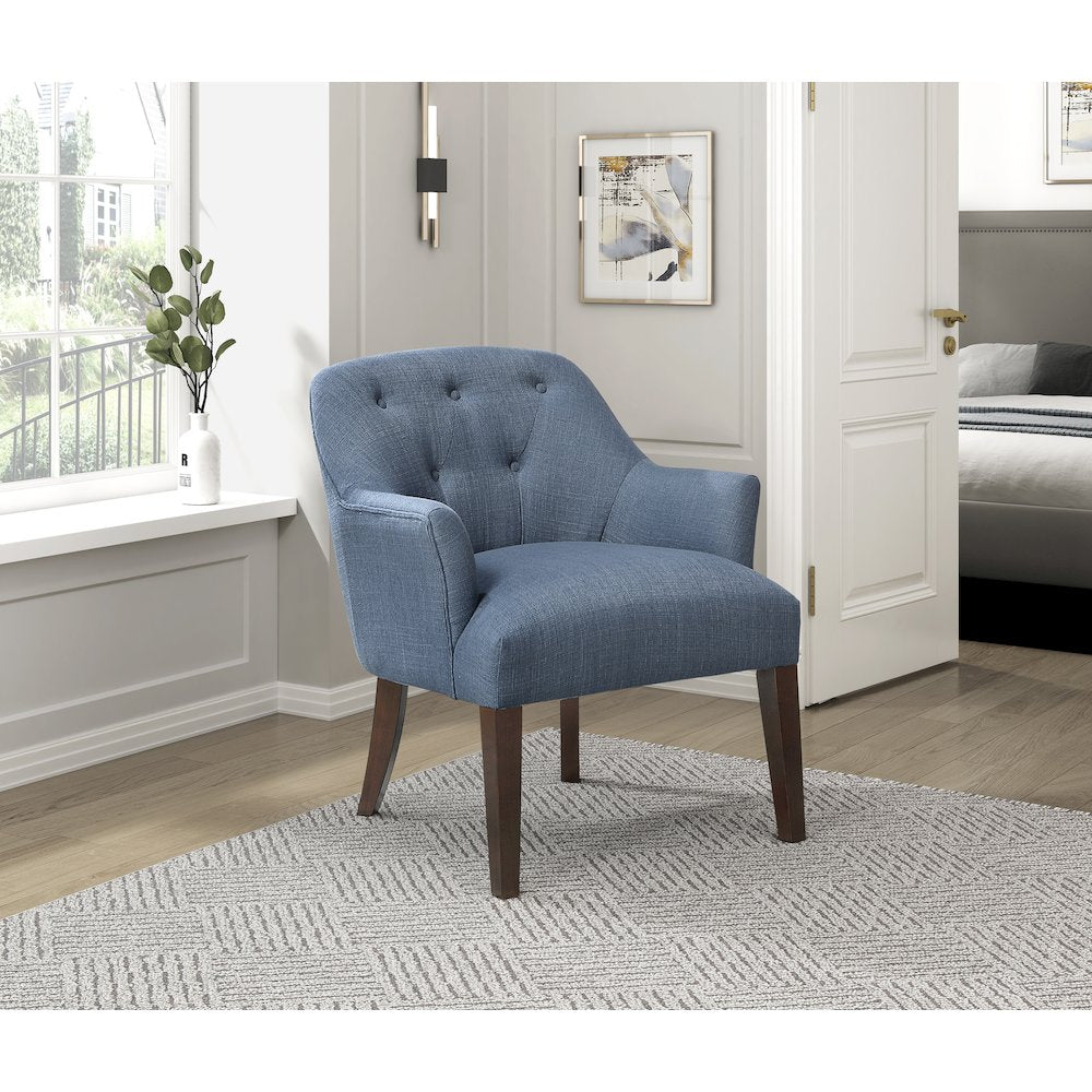 Rebecca Textured Accent Chair in Blue