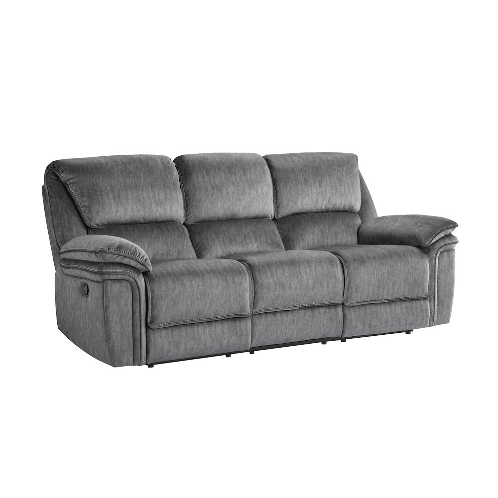 Muirfield Microfiber 2pc Set: Sofa, Love in Gray