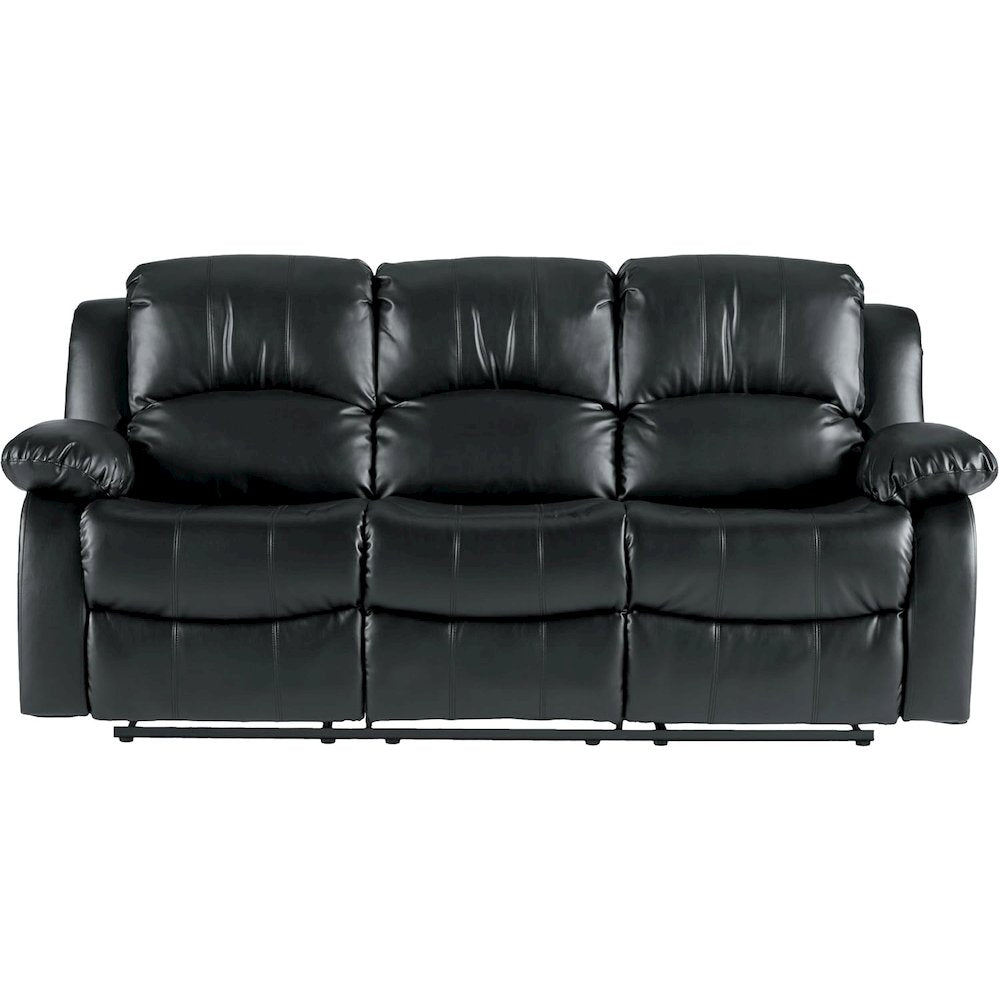 Black Leather Recliner Sofa, Elegant Sofa Recliner for Living Rooms