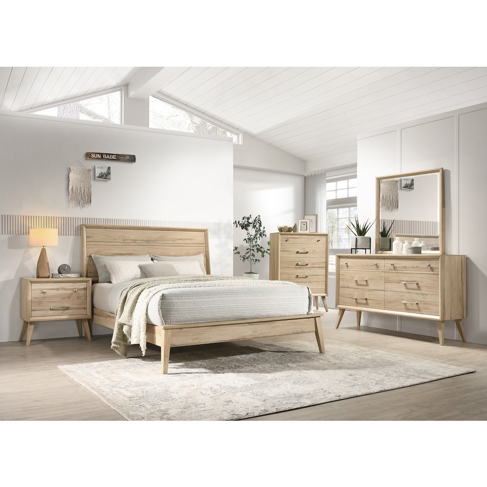Lexicon Marrin Asian Hardwood Nightstand in Natural Oak