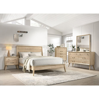 Lexicon Marrin Asian Hardwood Nightstand in Natural Oak