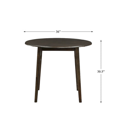 Rutland Asian Hardwood 5-Piece Dining Set in Espresso