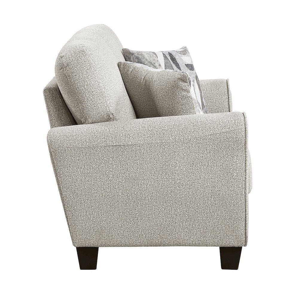 Lemond Chenille Love Seat in Gray