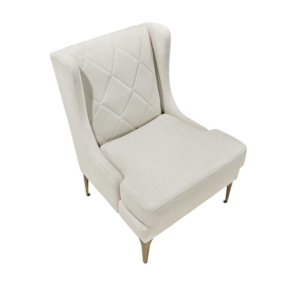 Savoy Chenille Accent Chair in Taupe