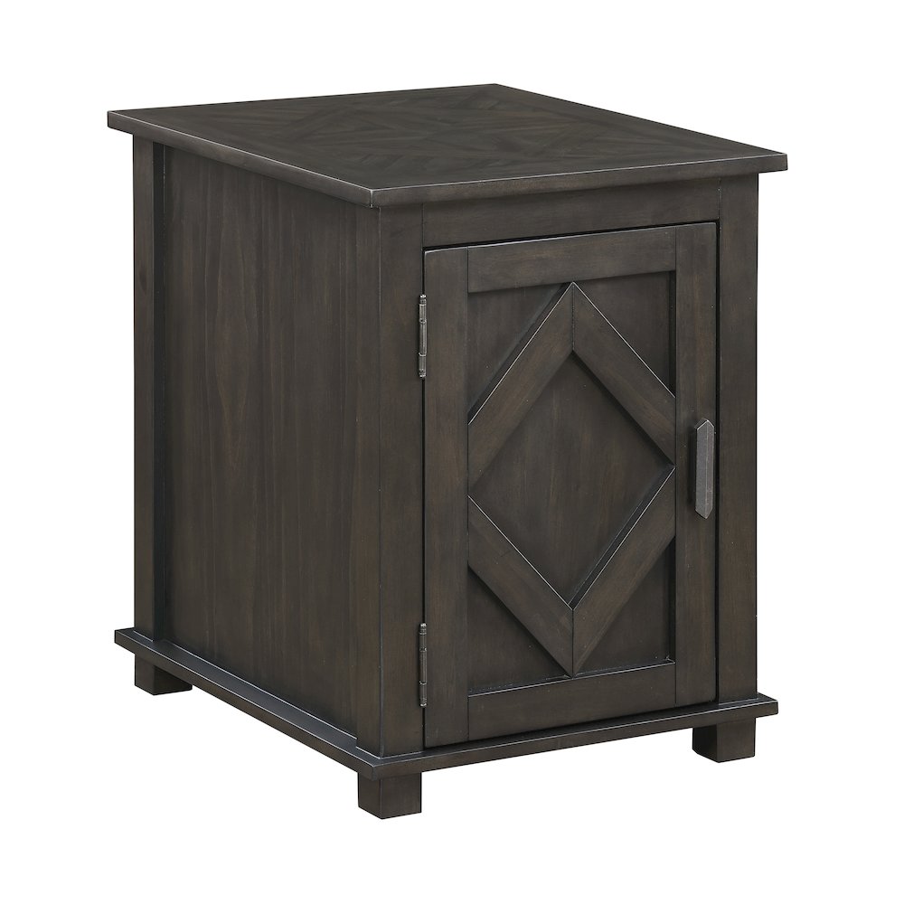Lakeside Rubberwood Chairside Table in Brown