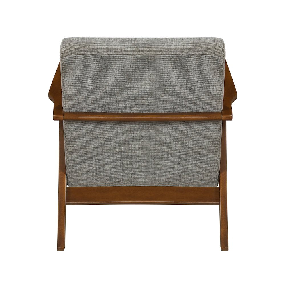 Arden Chenille Accent Chair in Gray