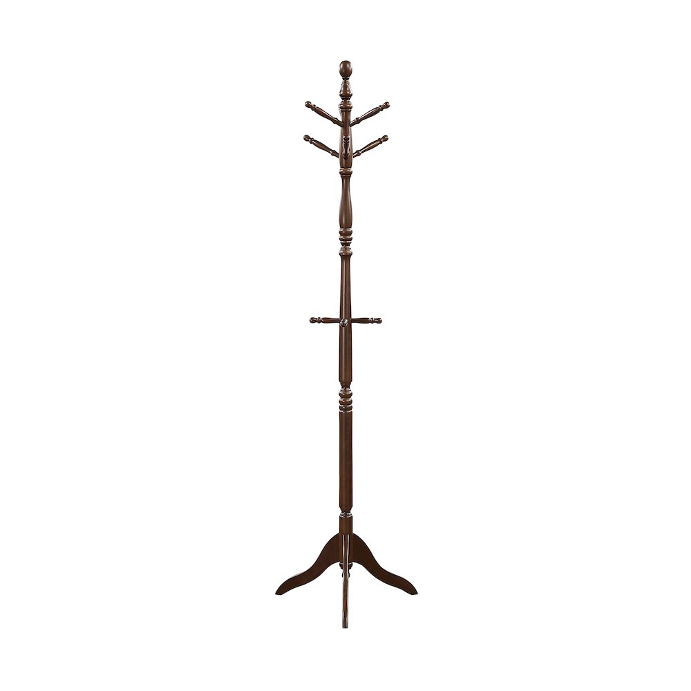 Manny Rubberwood Coat Rack in Dark Brown