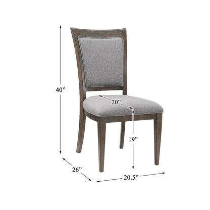Sarasota Textured Dining Room Side Chair, set of 2 in Gray