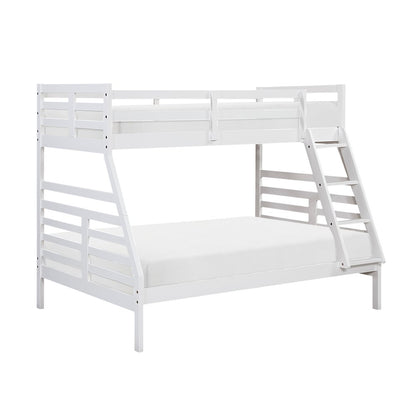 Darden Pine Twin/Full Bunk Bed in White