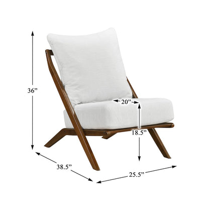 Audrey Chenille Accent Chair in Beige