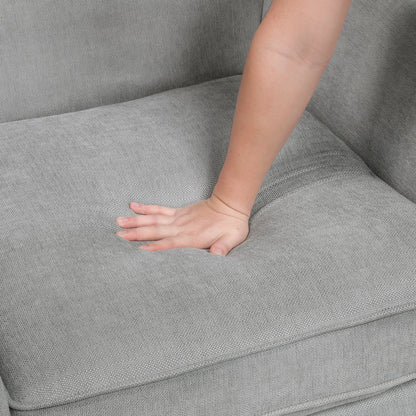 Hume Chenille Chair in Gray
