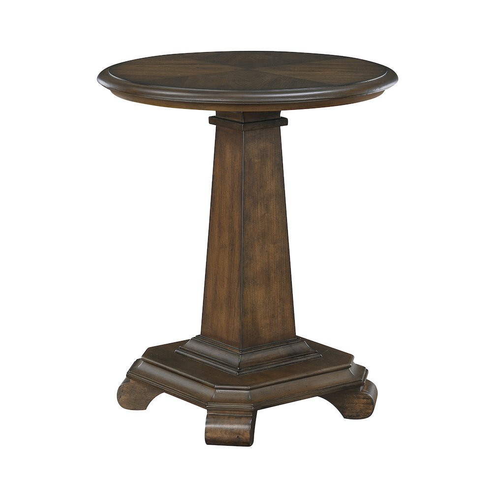Rochester Asian Hardwood End Table in Brown