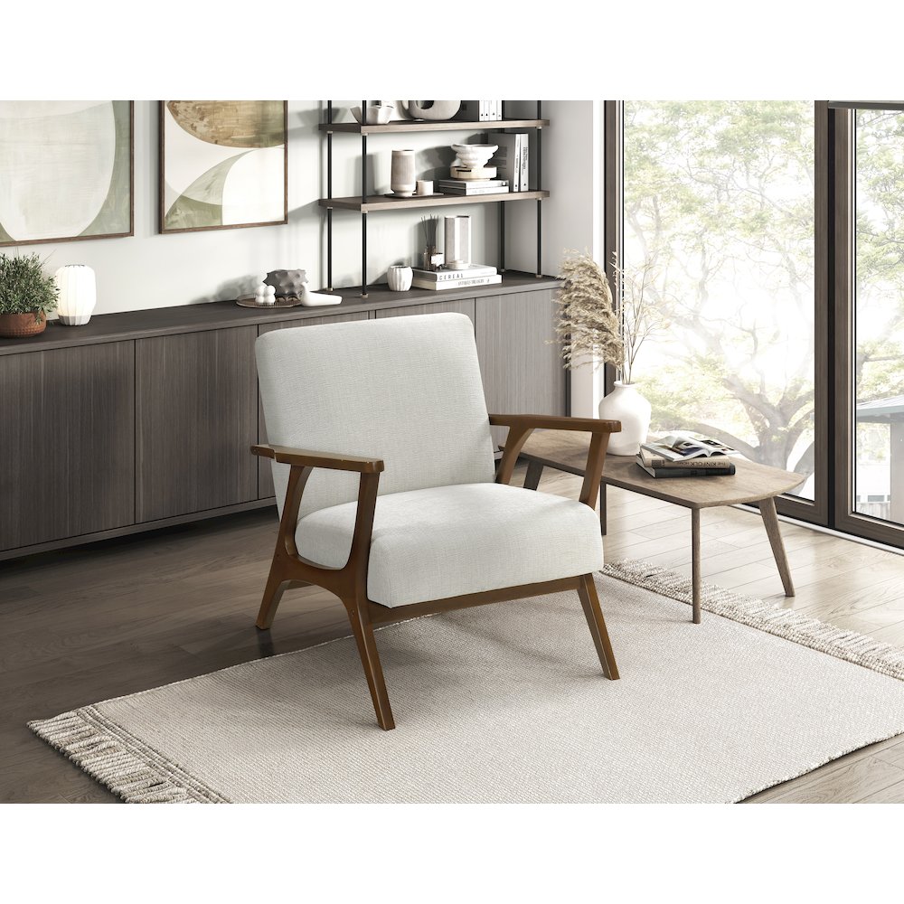 Arden Chenille Accent Chair in Beige