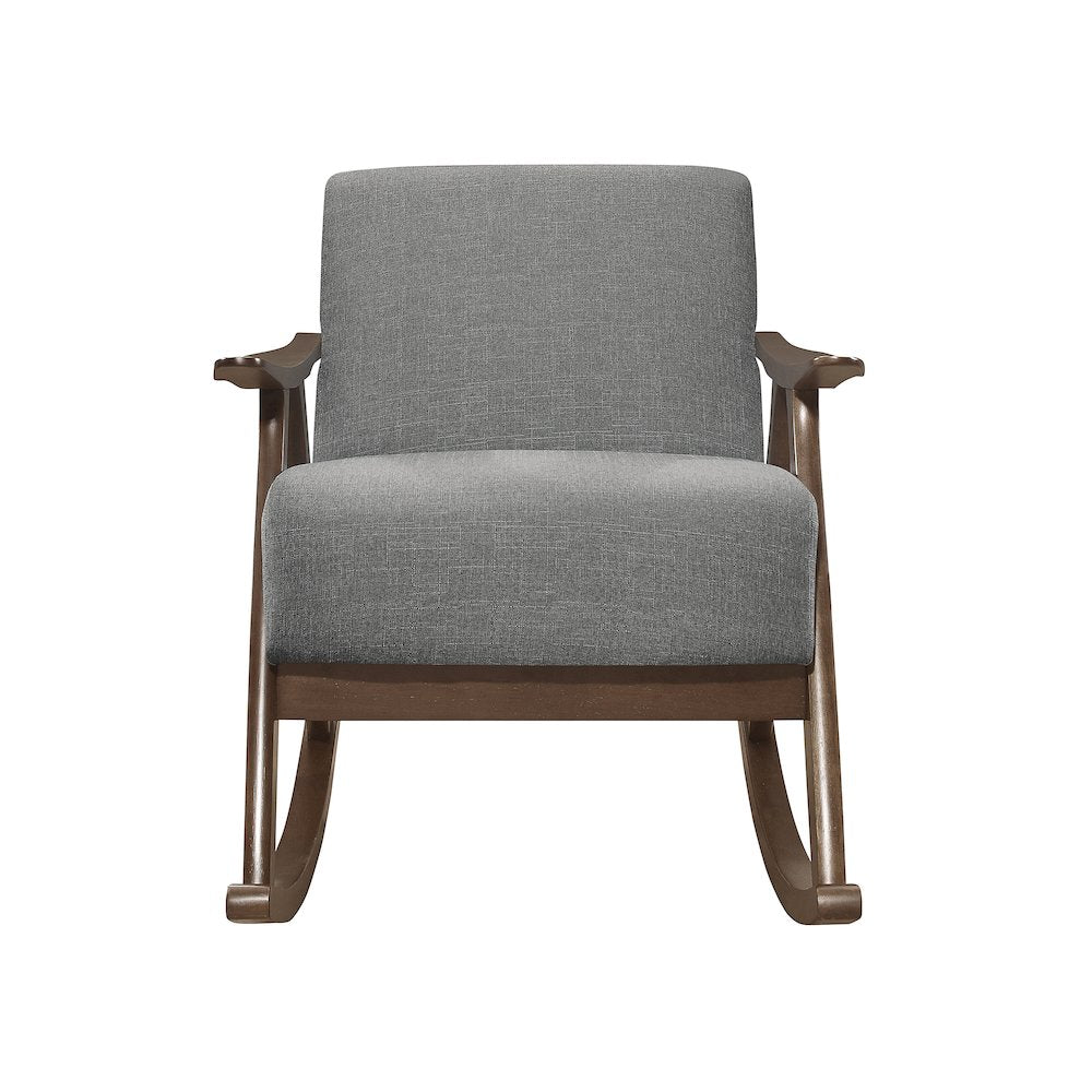 Waithe Textured Rocking Chair in Gray