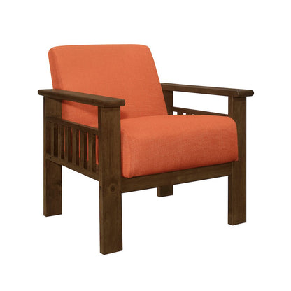 Helena Textured Accent Chair in Orange