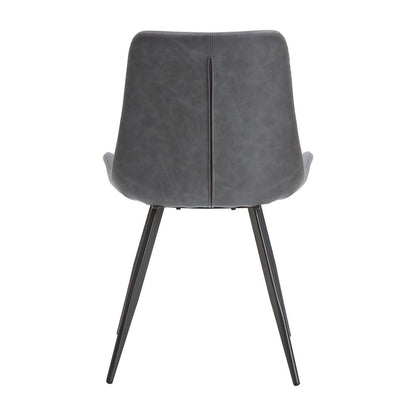 Brixley Faux Leather Dining Side Chair, Set of 2 in Gray