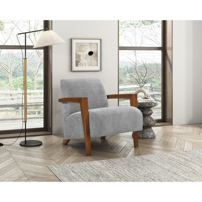 Odessa Chenille Accent Chair in Gray