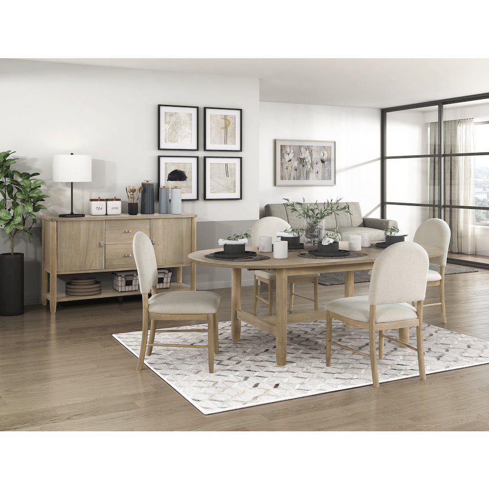 Myrna Asian Hardwood Dining Room Server in Natural