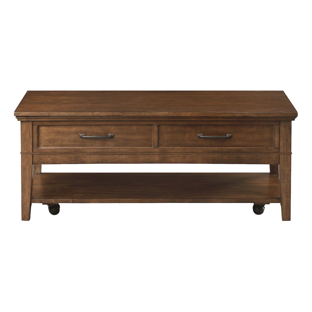 Whitley Asian Hardwood Cocktail Table in Brown