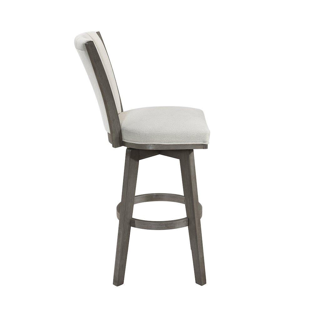Corvallis Velvet Pub Height Swivel Stool, Set of 2 in Beige