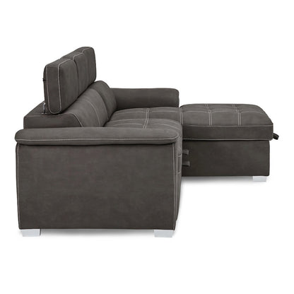 Ferriday Microfiber Accent Chair With Adjustable Headrest In Taupe